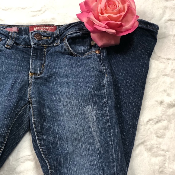 Arizona Skinny Distressed Jeans size 8 regular - Picture 3 of 9
